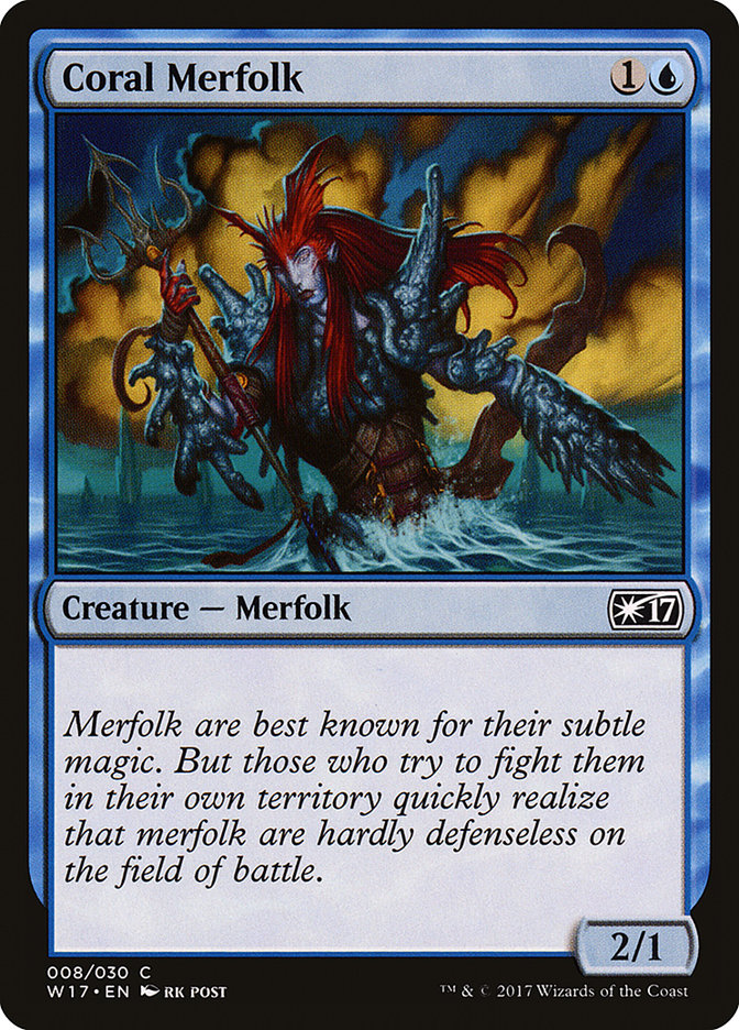 Coral Merfolk [Welcome Deck 2017] - Magic: The Gathering - Card Brawlers | Quebec | Canada |