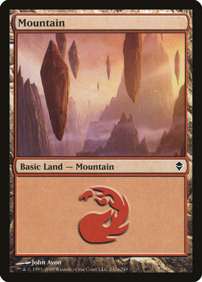 Mountain (242a) [Zendikar] - Magic: The Gathering - Card Brawlers | Quebec | Canada |