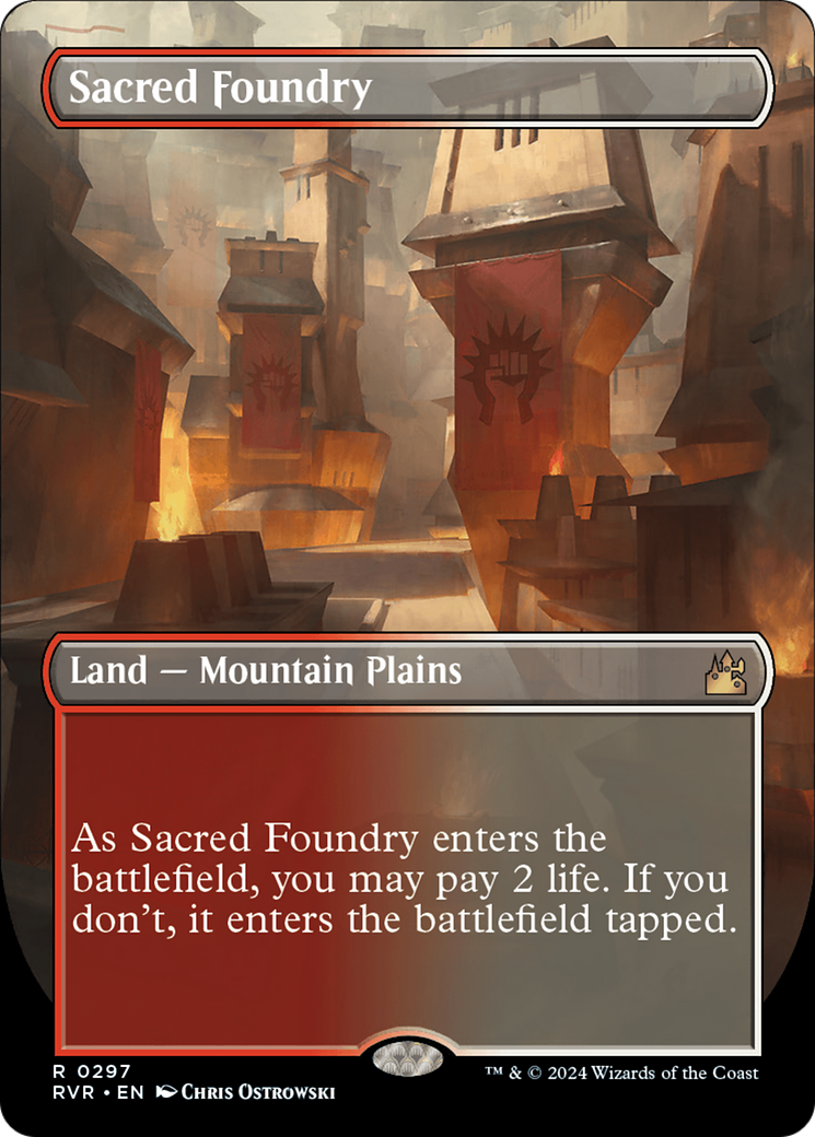 Sacred Foundry (Borderless) [Ravnica Remastered] - Magic: The Gathering - Card Brawlers | Quebec | Canada |