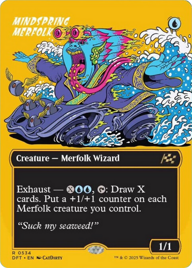 Mindspring Merfolk (Borderless) (First-Place Foil) [Aetherdrift] - Magic: The Gathering - Card Brawlers | Quebec | Canada |