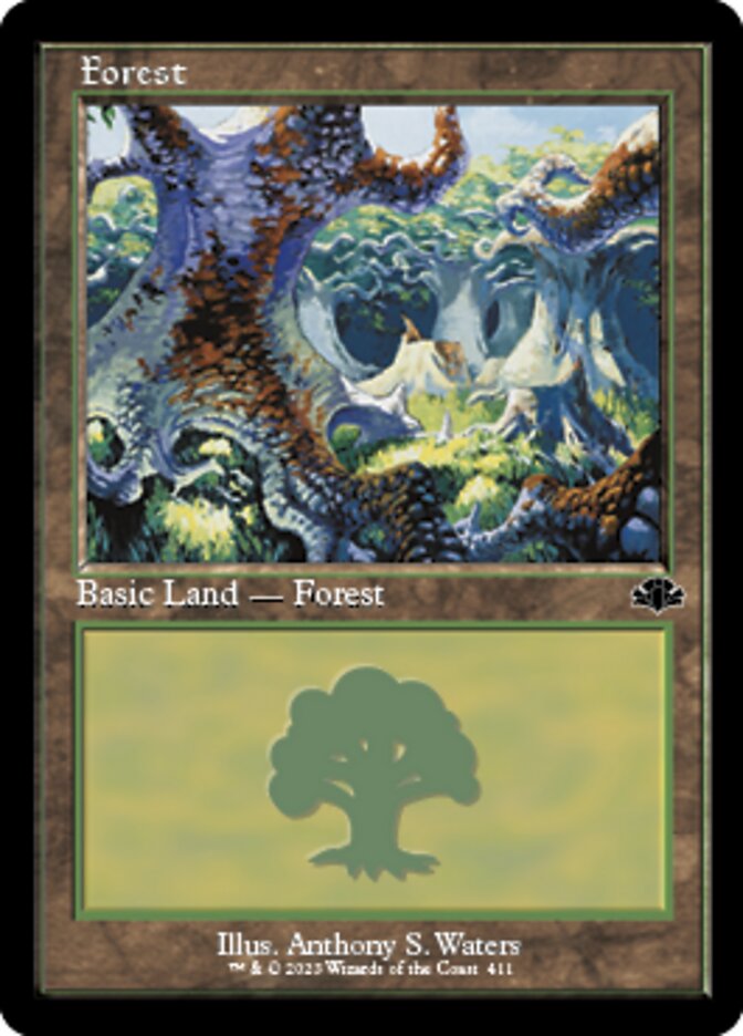 Forest (411) (Retro) [Dominaria Remastered] - Magic: The Gathering - Card Brawlers | Quebec | Canada |