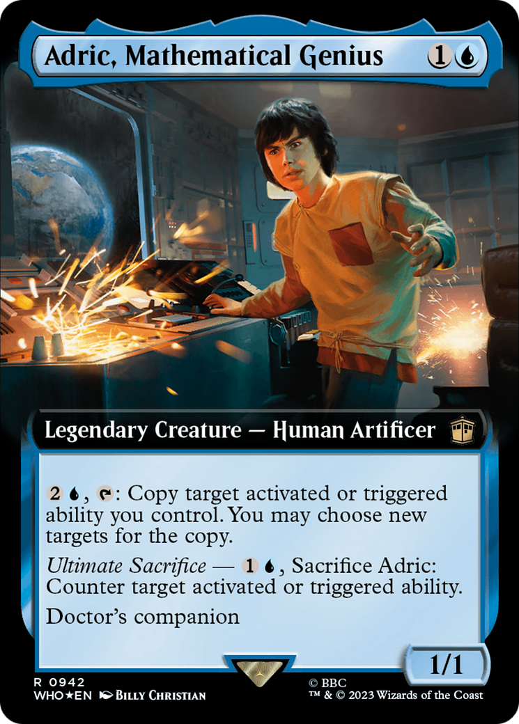 Adric, Mathematical Genius (Extended Art) (Surge Foil) [Doctor Who] - Magic: The Gathering - Card Brawlers | Quebec | Canada |