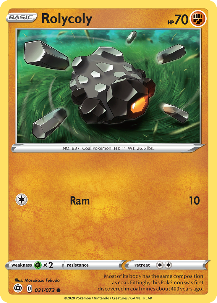 Rolycoly (031/073) [Sword & Shield: Champion's Path] - Pokémon - Card Brawlers | Quebec | Canada |