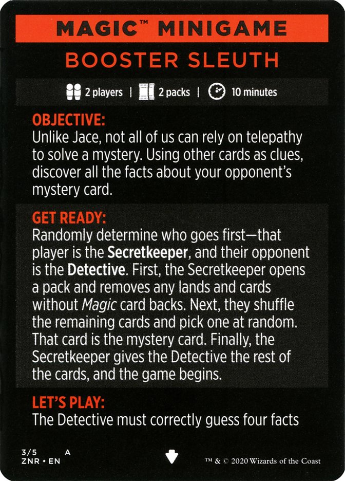 Booster Sleuth (Magic Minigame) [Zendikar Rising Minigame] - Magic: The Gathering - Card Brawlers | Quebec | Canada |