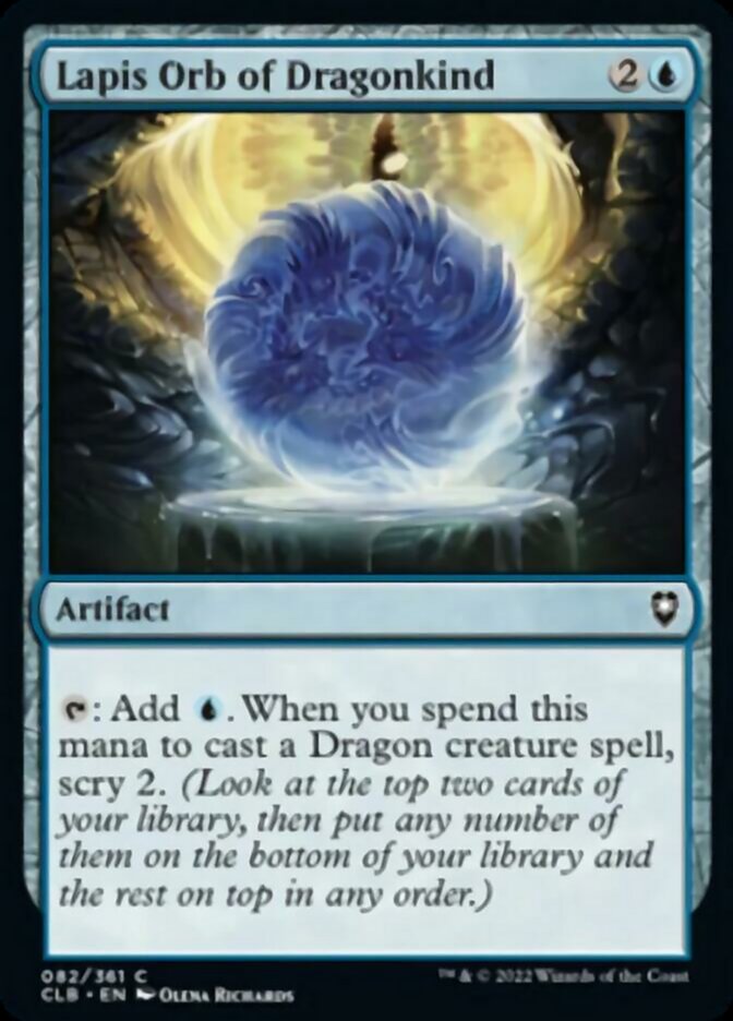 Lapis Orb of Dragonkind [Commander Legends: Battle for Baldur's Gate] - Magic: The Gathering - Card Brawlers | Quebec | Canada |