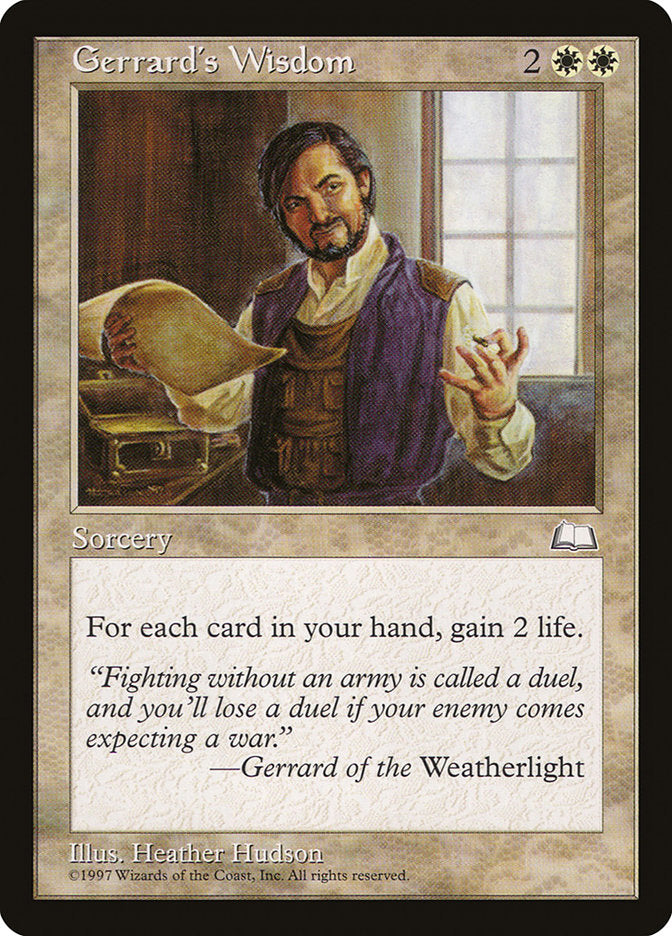 Gerrard's Wisdom [Weatherlight] - Magic: The Gathering - Card Brawlers | Quebec | Canada |