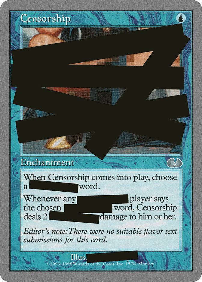 Censorship [Unglued] - Magic: The Gathering - Card Brawlers | Quebec | Canada |