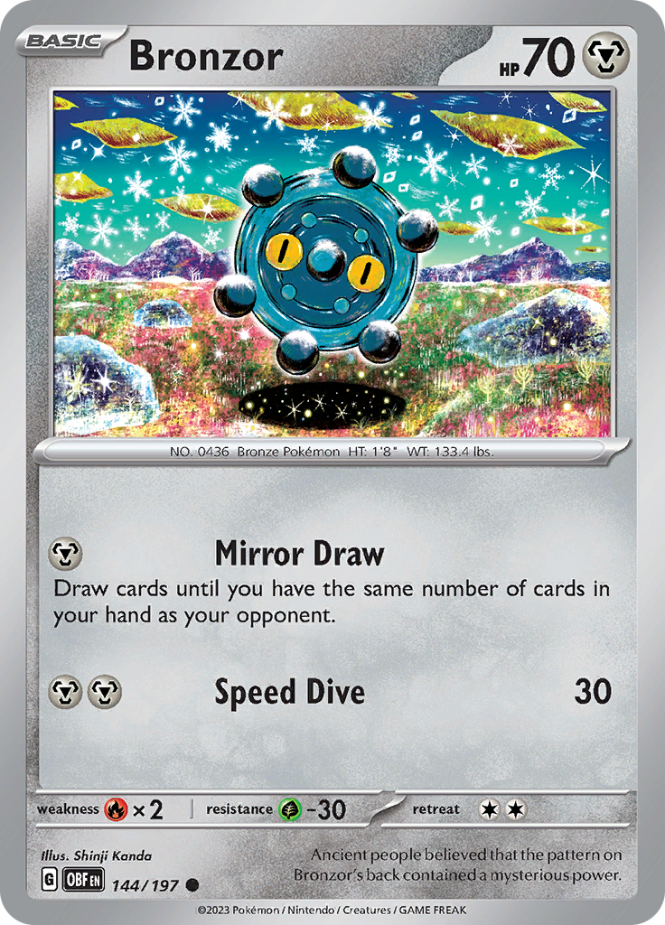 Bronzor (144/197) [Scarlet & Violet: Obsidian Flames] - Pokémon - Card Brawlers | Quebec | Canada |