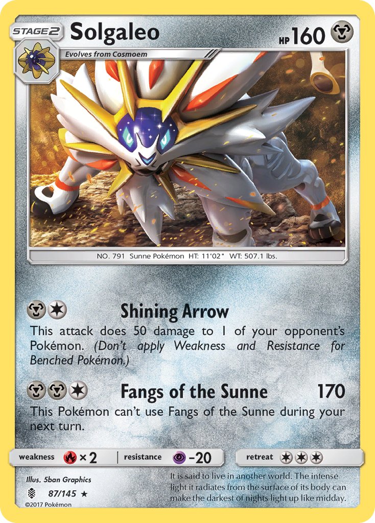 Solgaleo (87/145) (Theme Deck Exclusive) [Sun & Moon: Guardians Rising] - Pokémon - Card Brawlers | Quebec | Canada |