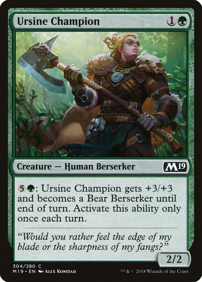 Ursine Champion [Core Set 2019] - Magic: The Gathering - Card Brawlers | Quebec | Canada |