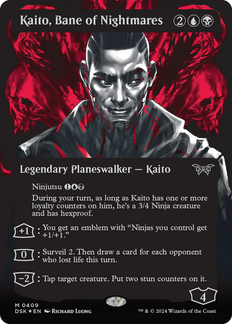 Kaito, Bane of Nightmares (Showcase) (Textured) [Duskmourn: House of Horror] - Magic: The Gathering - Card Brawlers | Quebec | Canada |