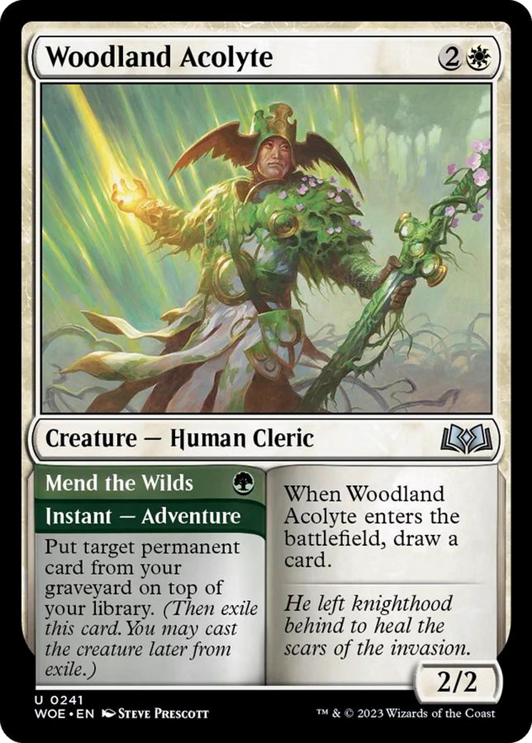 Woodland Acolyte // Mend the Wilds [Wilds of Eldraine] - Magic: The Gathering - Card Brawlers | Quebec | Canada |