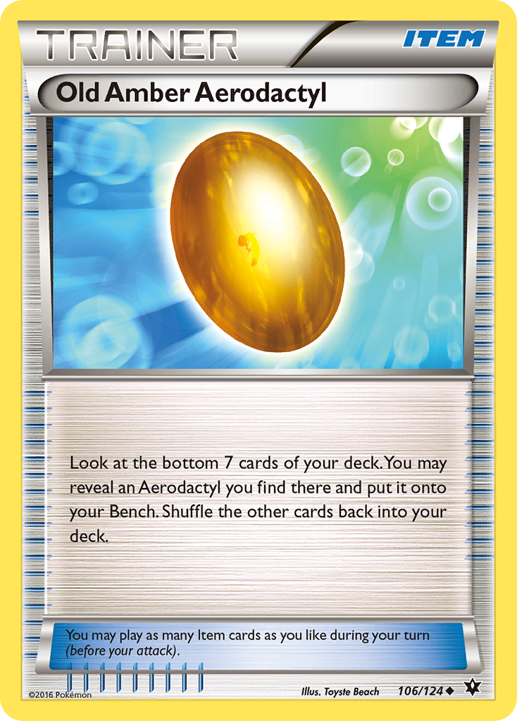 Old Amber Aerodactyl (106/124) [XY: Fates Collide] - Pokémon - Card Brawlers | Quebec | Canada |
