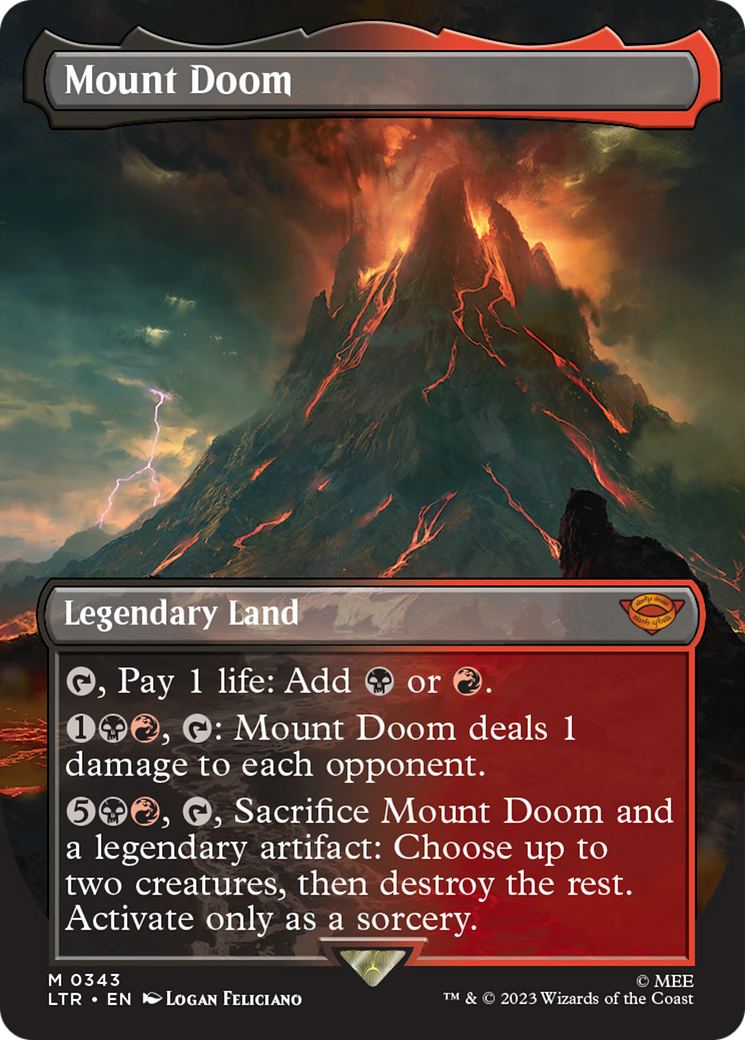 Mount Doom (Borderless Alternate Art) [The Lord of the Rings: Tales of Middle-Earth] - Magic: The Gathering - Card Brawlers | Quebec | Canada |