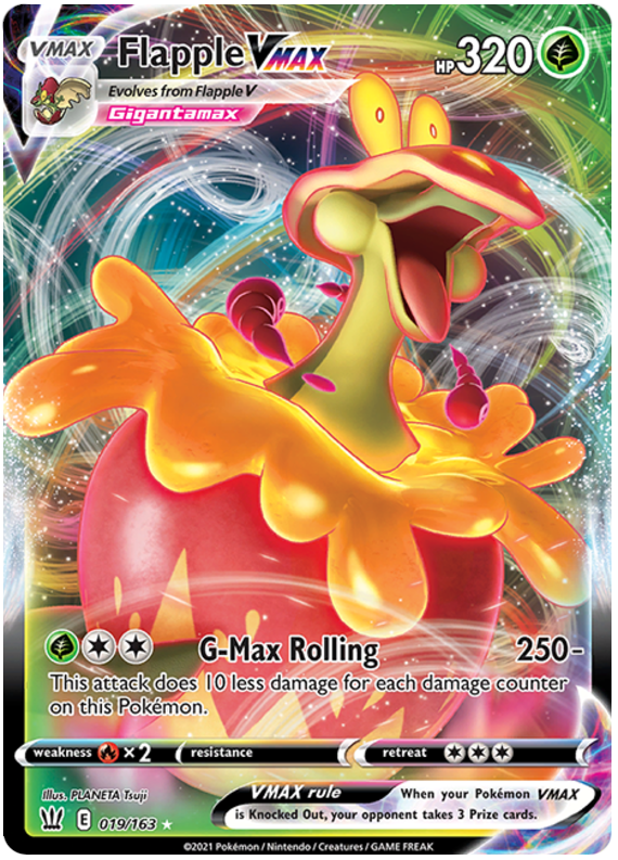 Flapple VMAX (019/163) [Sword & Shield: Battle Styles] - Pokémon - Card Brawlers | Quebec | Canada |