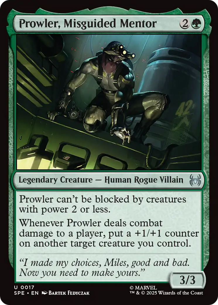 Prowler, Misguided Mentor [Marvel's Spider-Man: Eternal-Legal] - Magic: The Gathering - Card Brawlers | Quebec | Canada |