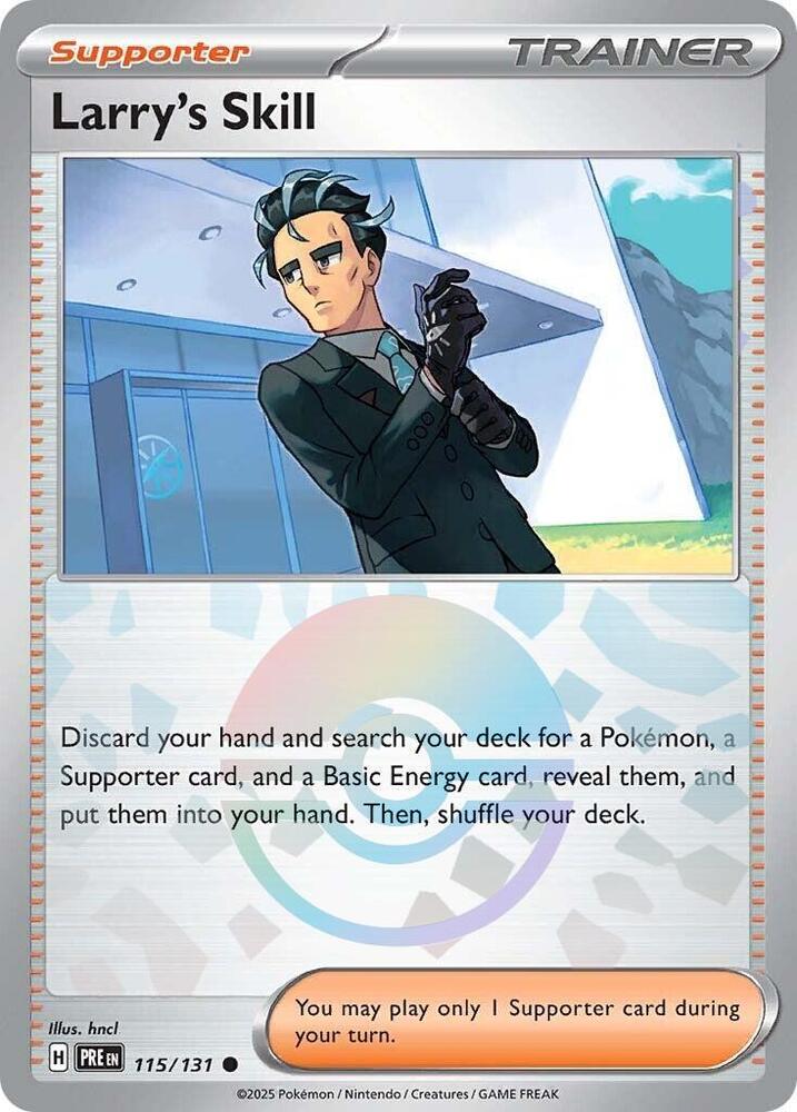 Larry's Skill (115/131) (Poke Ball Pattern) [Scarlet & Violet: Prismatic Evolutions] - Pokémon - Card Brawlers | Quebec | Canada |