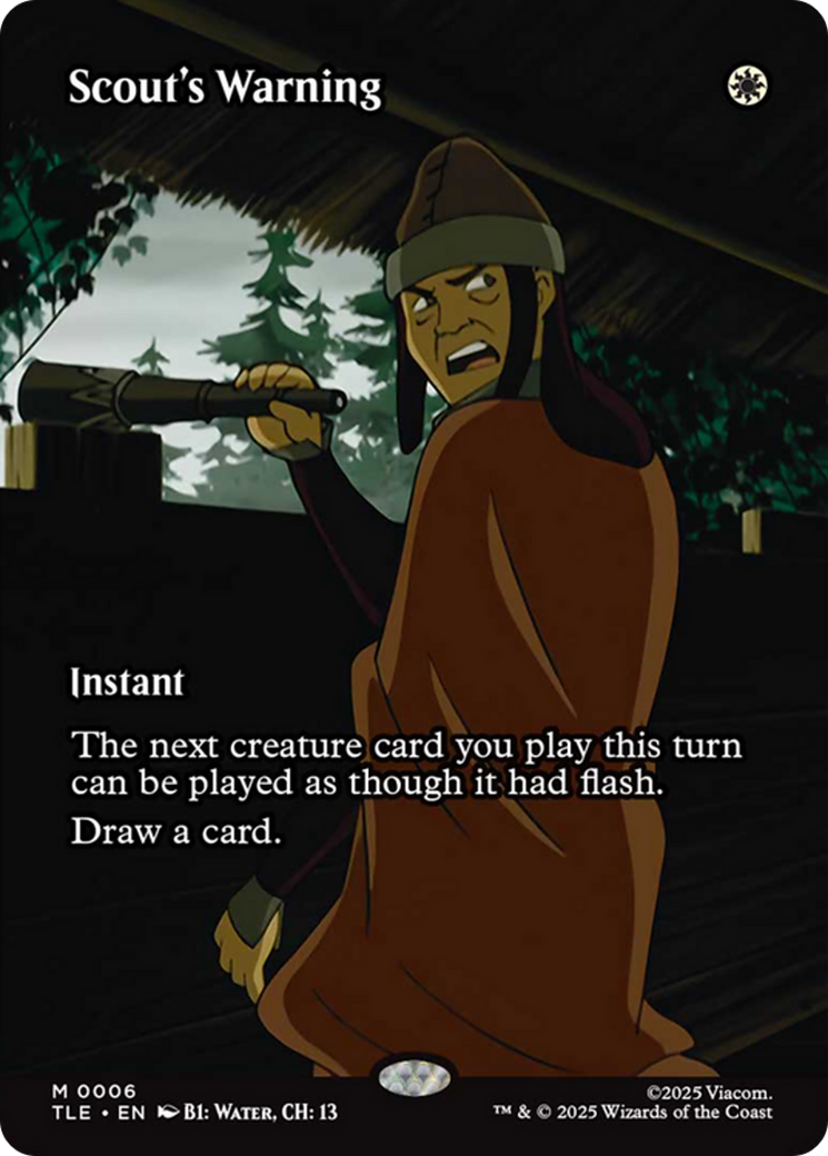 Scout's Warning (Borderless) [Avatar: The Last Airbender: Eternal-Legal] - Magic: The Gathering - Card Brawlers | Quebec | Canada |