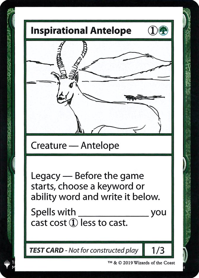 Inspirational Antelope [Mystery Booster Playtest Cards] - Magic: The Gathering - Card Brawlers | Quebec | Canada |