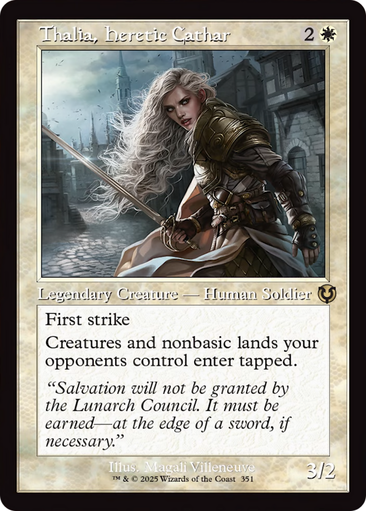 Thalia, Heretic Cathar (Retro Frame) [Innistrad Remastered] - Magic: The Gathering - Card Brawlers | Quebec | Canada |