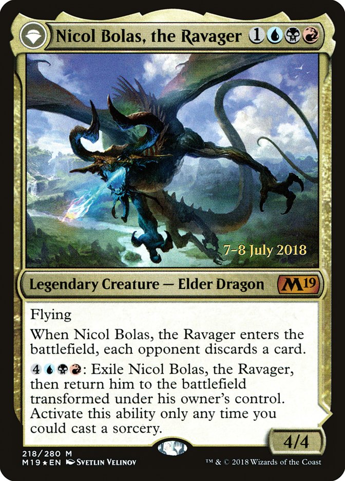Nicol Bolas, the Ravager // Nicol Bolas, the Arisen [Core Set 2019 Prerelease Promos] - Magic: The Gathering - Card Brawlers | Quebec | Canada |