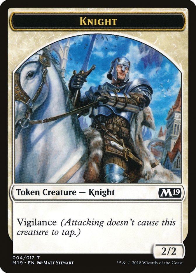 Knight Token [Core Set 2019 Tokens] - Magic: The Gathering - Card Brawlers | Quebec | Canada |
