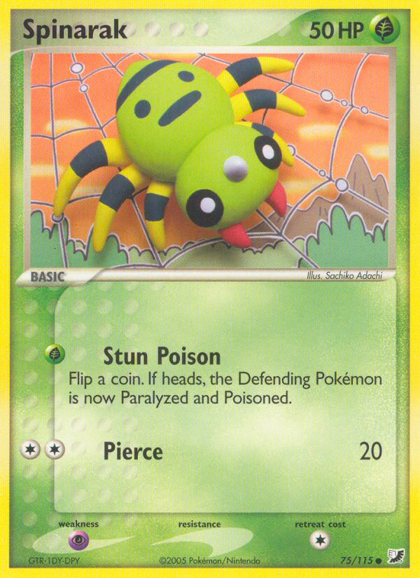 Spinarak (75/115) [EX: Unseen Forces] - Pokémon - Card Brawlers | Quebec | Canada |