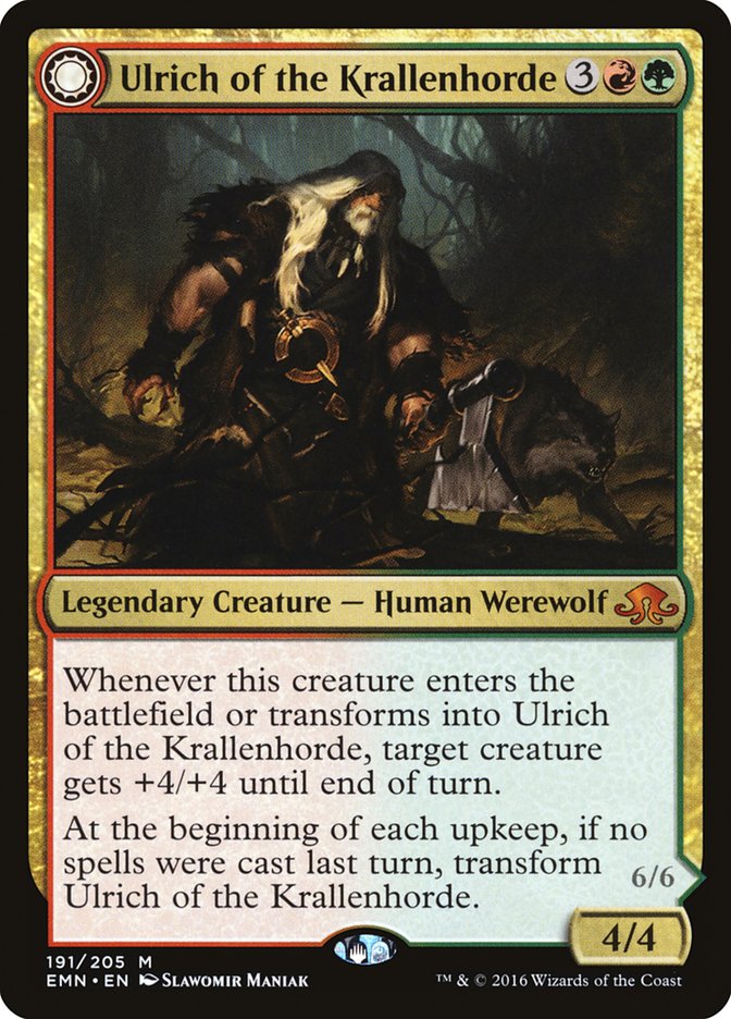 Ulrich of the Krallenhorde // Ulrich, Uncontested Alpha [Eldritch Moon] - Magic: The Gathering - Card Brawlers | Quebec | Canada |