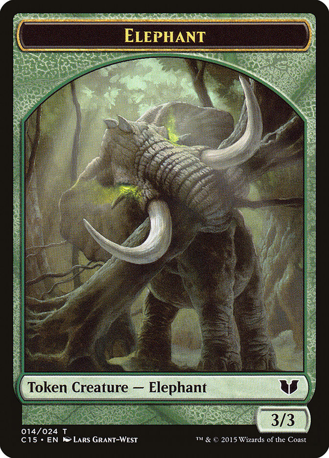 Elephant // Saproling Double-Sided Token [Commander 2015 Tokens] - Magic: The Gathering - Card Brawlers | Quebec | Canada |