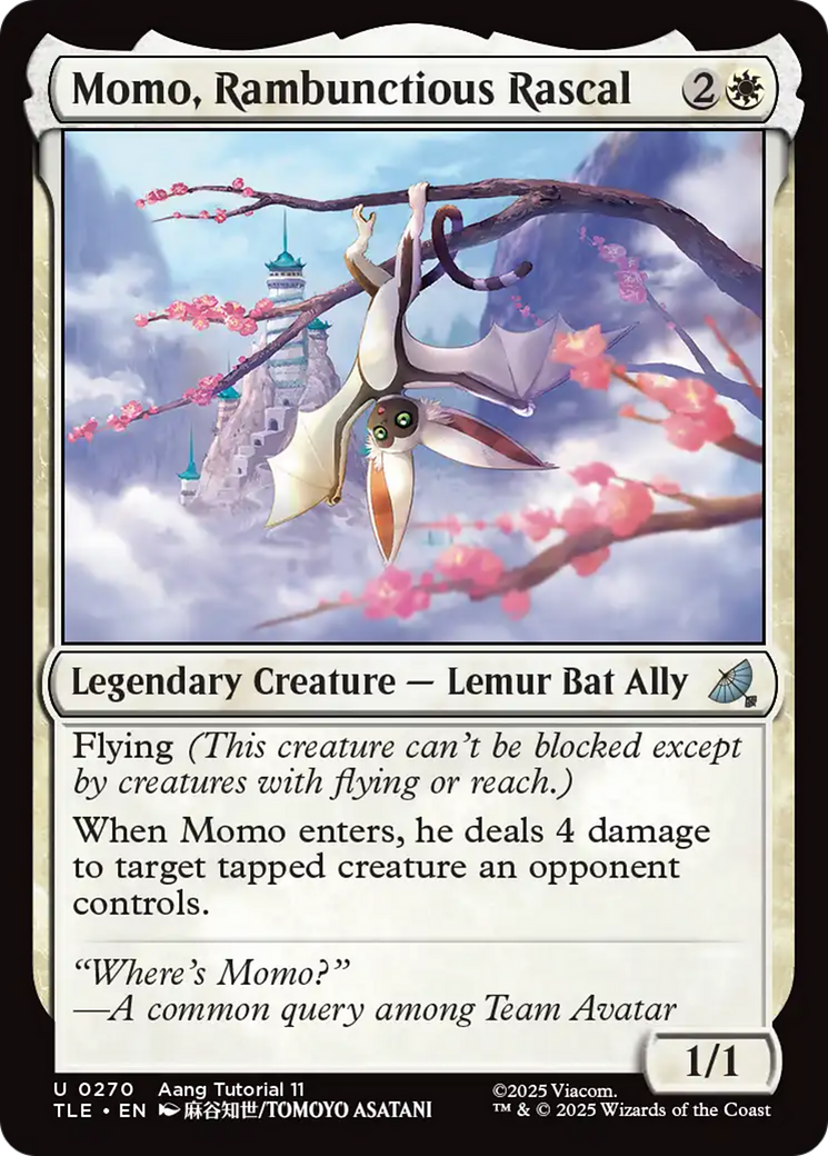 Momo, Rambunctious Rascal (0270) [Avatar: The Last Airbender: Eternal-Legal] - Magic: The Gathering - Card Brawlers | Quebec | Canada |