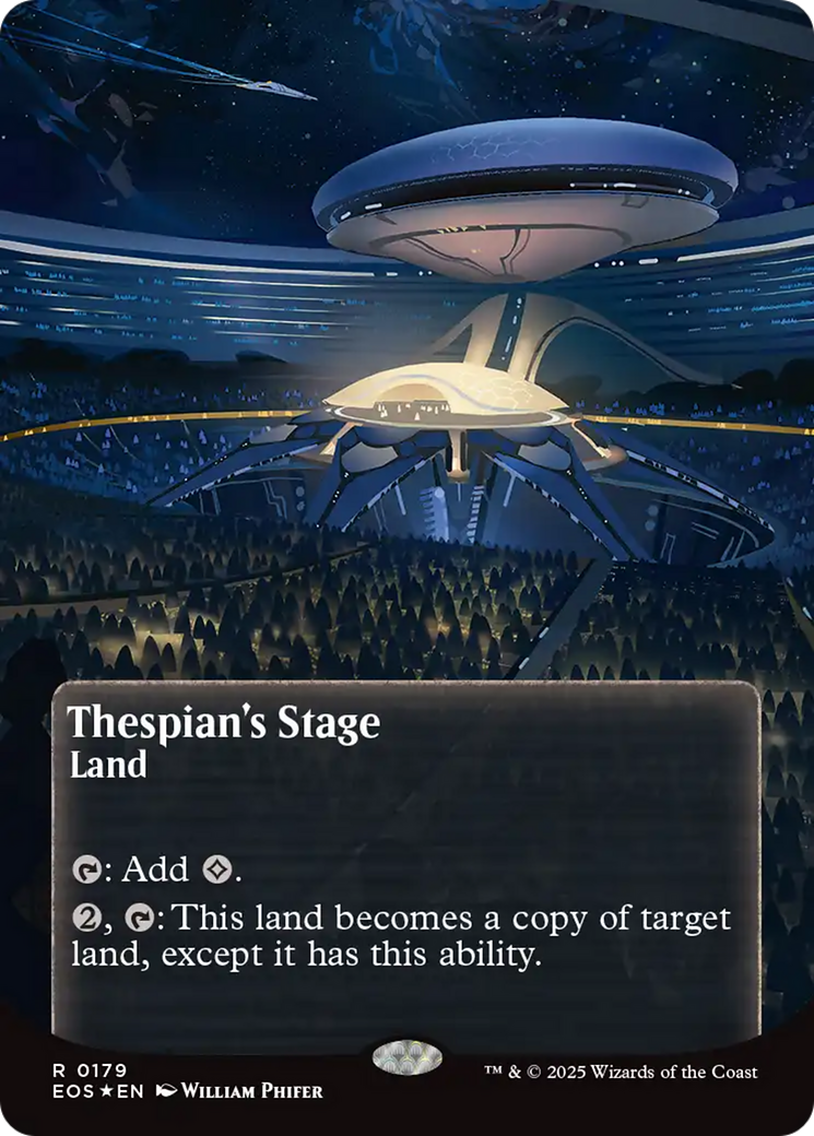 Thespian's Stage (0179) (Borderless) (Galaxy Foil) [Edge of Eternities: Stellar Sights] - Magic: The Gathering - Card Brawlers | Quebec | Canada |