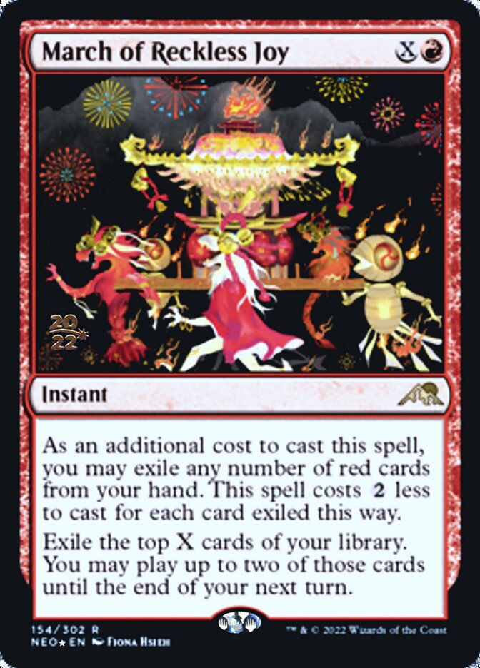March of Reckless Joy [Kamigawa: Neon Dynasty Prerelease Promos] - Magic: The Gathering - Card Brawlers | Quebec | Canada |