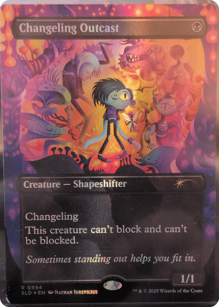 Changeling Outcast (Rainbow Foil) [Secret Lair Drop Series] - Magic: The Gathering - Card Brawlers | Quebec | Canada |