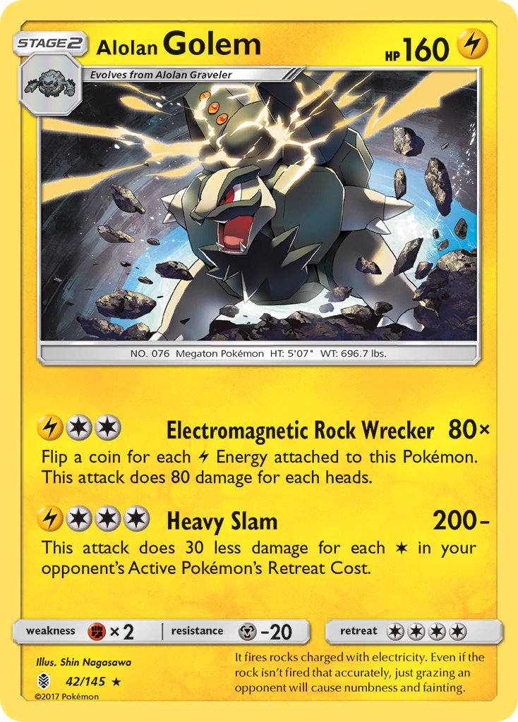 Alolan Golem (42/145) (Cosmos Holo) (Blister Exclusive) [Sun & Moon: Guardians Rising] - Pokémon - Card Brawlers | Quebec | Canada |