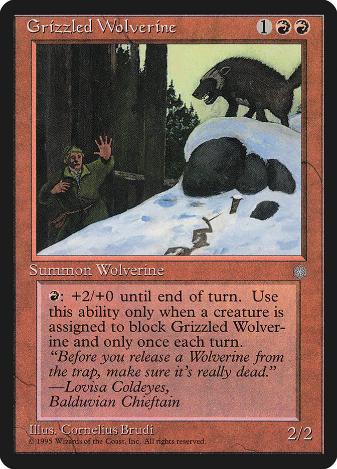 Grizzled Wolverine [Ice Age] - Magic: The Gathering - Card Brawlers | Quebec | Canada |