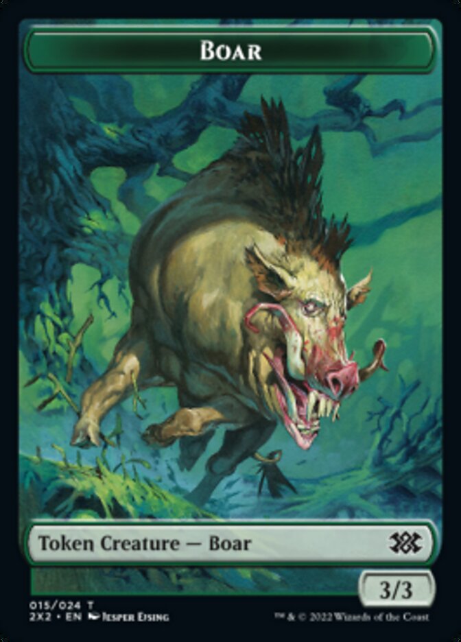 Boar // Knight Double-Sided Token [Double Masters 2022 Tokens] - Magic: The Gathering - Card Brawlers | Quebec | Canada |