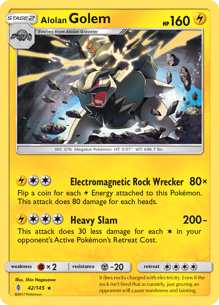 Alolan Golem (42/145) [Sun & Moon: Guardians Rising] - Pokémon - Card Brawlers | Quebec | Canada |