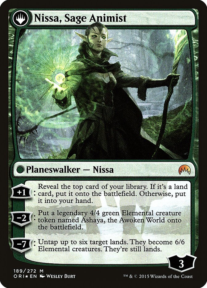 Nissa, Vastwood Seer // Nissa, Sage Animist [Magic Origins Prerelease Promos] - Magic: The Gathering - Card Brawlers | Quebec | Canada |