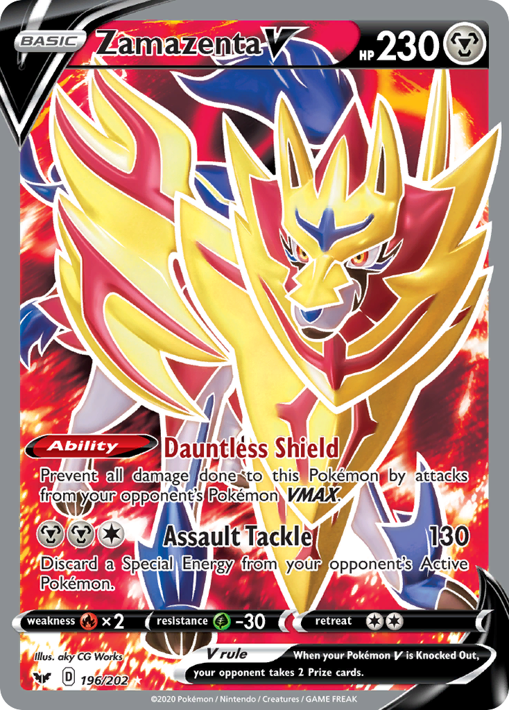 Zamazenta V (196/202) [Sword & Shield: Base Set] - Pokémon - Card Brawlers | Quebec | Canada |