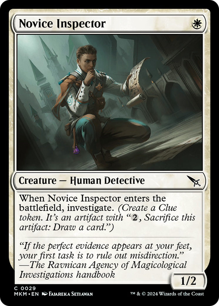 Novice Inspector [Murders at Karlov Manor] - Magic: The Gathering - Card Brawlers | Quebec | Canada |