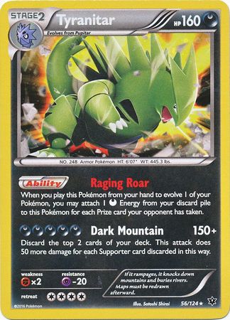 Tyranitar (56/124) (Cosmos Holo) [XY: Fates Collide] - Pokémon - Card Brawlers | Quebec | Canada |