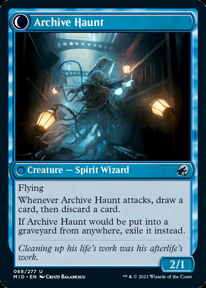 Overwhelmed Archivist // Archive Haunt [Innistrad: Midnight Hunt] - Magic: The Gathering - Card Brawlers | Quebec | Canada |