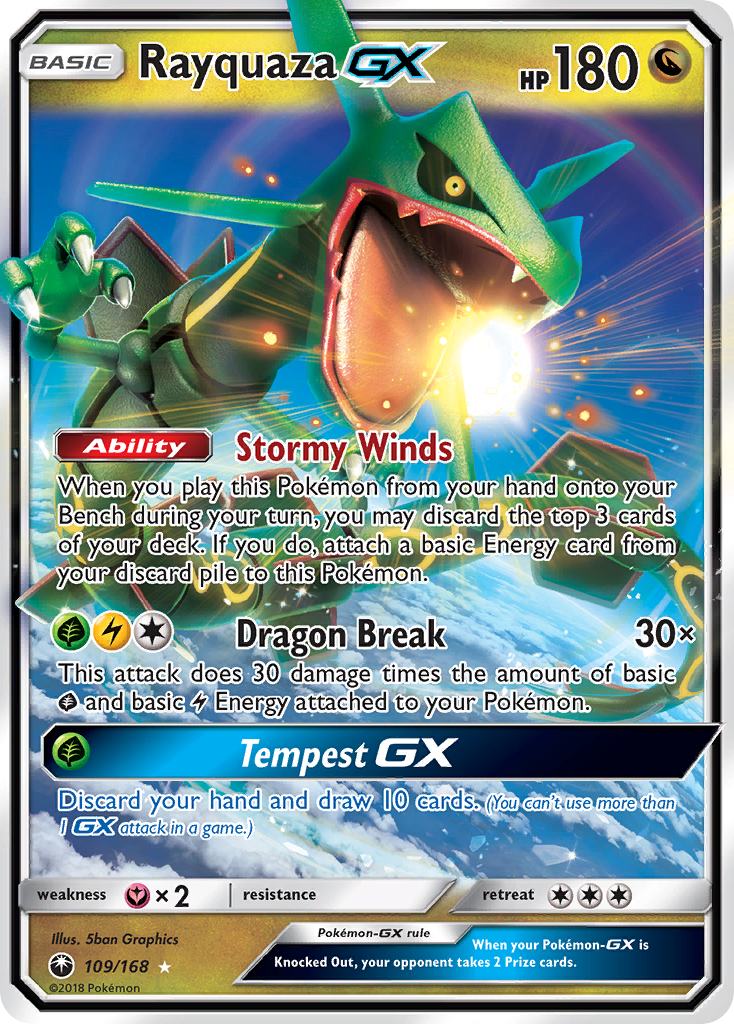 Rayquaza GX (109/168) [Sun & Moon: Celestial Storm] - Pokémon - Card Brawlers | Quebec | Canada |