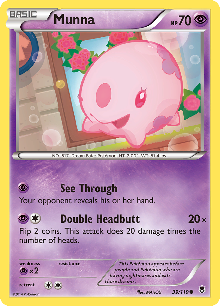 Munna (39/119) [XY: Phantom Forces] - Pokémon - Card Brawlers | Quebec | Canada |