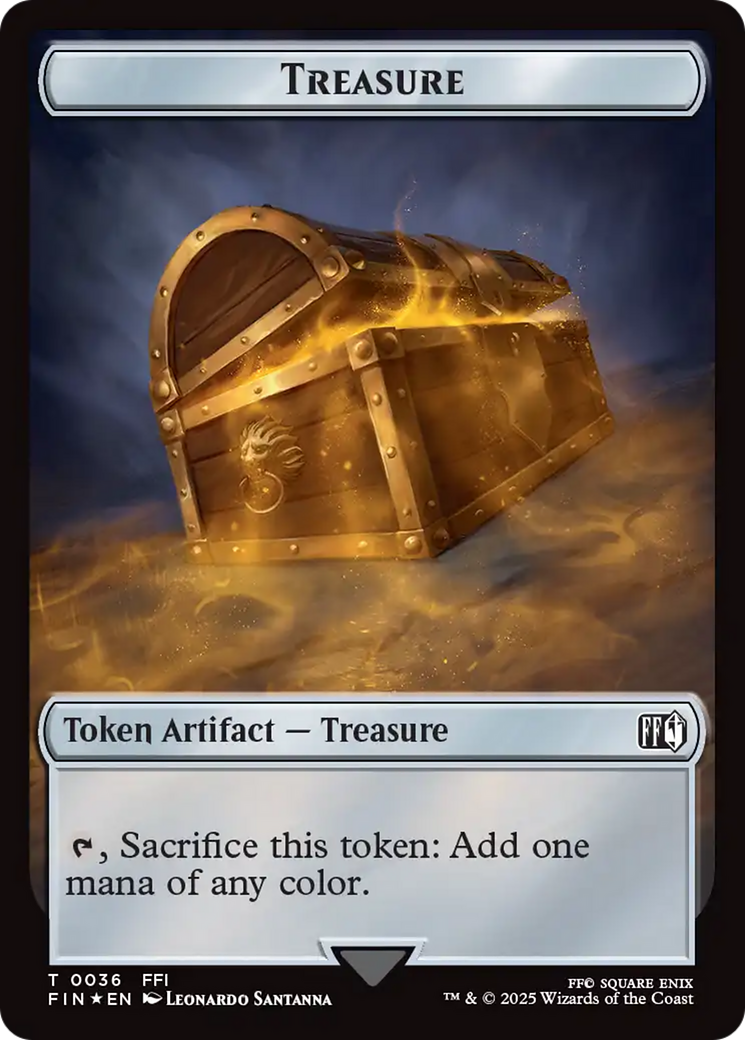 Foretell // Treasure Double-Sided Token (Surge Foil) [FINAL FANTASY Commander Tokens] - Magic: The Gathering - Card Brawlers | Quebec | Canada |
