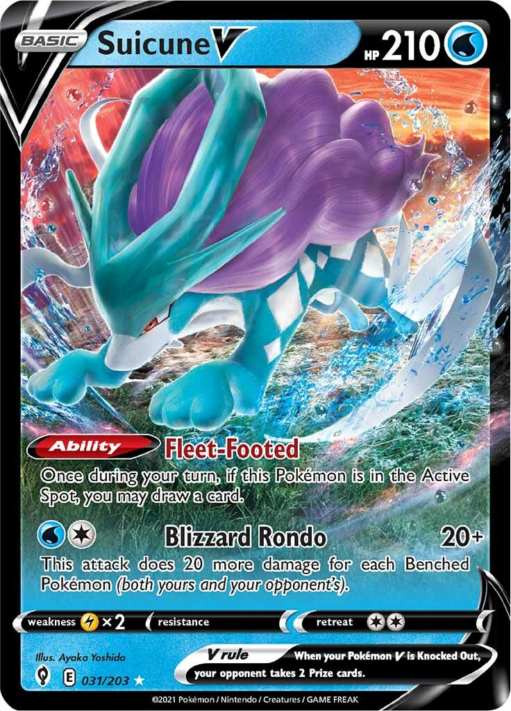 Suicune V (031/203) [Sword & Shield: Evolving Skies] - Pokémon - Card Brawlers | Quebec | Canada |