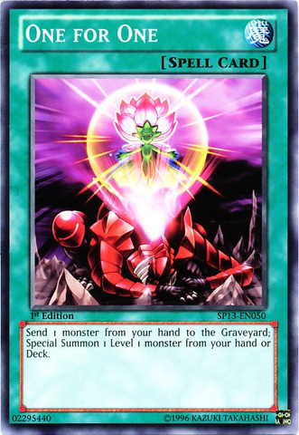One for One [SP13-EN050] Common - Yu-Gi-Oh! - Card Brawlers | Quebec | Canada |