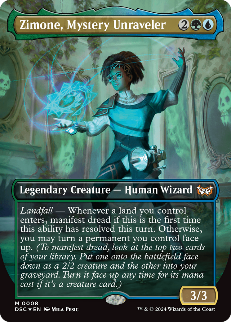 Zimone, Mystery Unraveler (Borderless) [Duskmourn: House of Horror Commander] - Magic: The Gathering - Card Brawlers | Quebec | Canada |