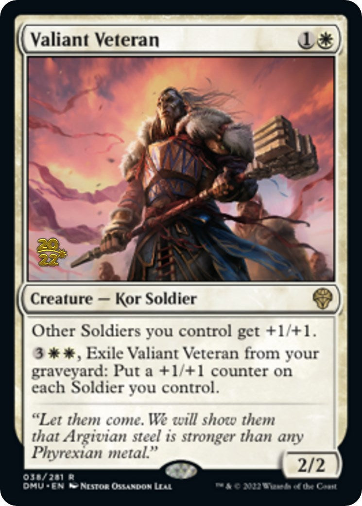 Valiant Veteran [Dominaria United Prerelease Promos] - Magic: The Gathering - Card Brawlers | Quebec | Canada |