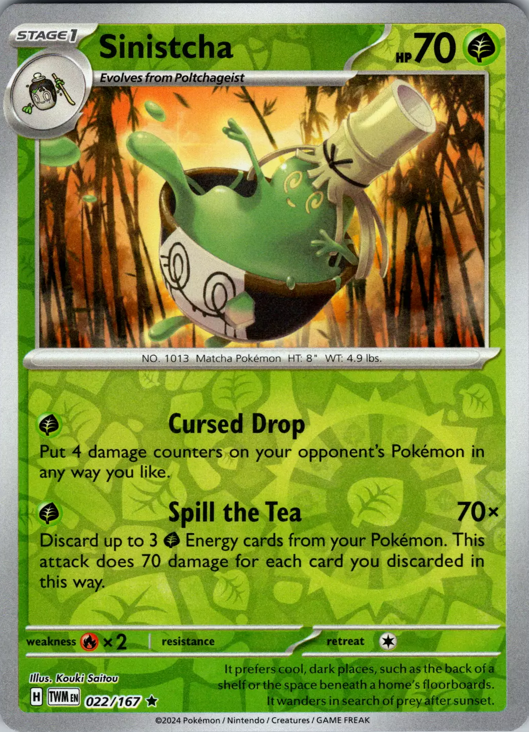 Sinistcha (022/167) [Scarlet & Violet: Twilight Masquerade] - Pokémon - Card Brawlers | Quebec | Canada |